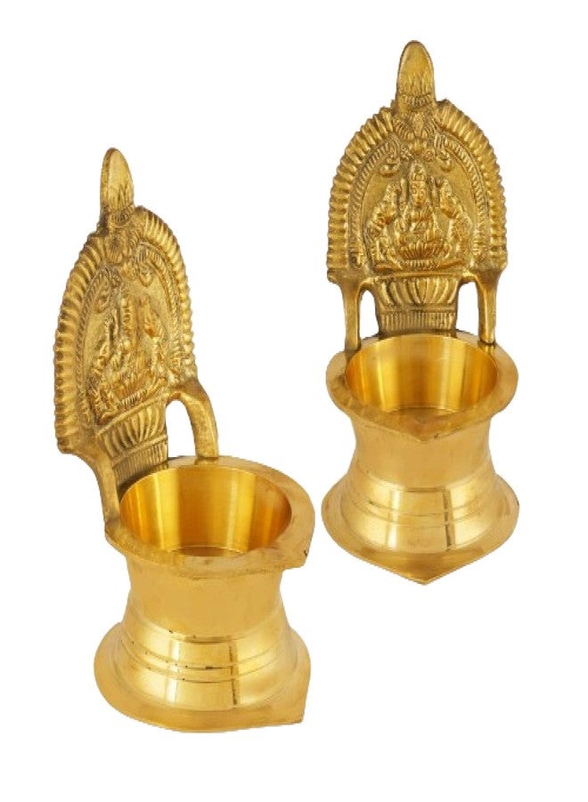 LOVENSPIRE مصباح زيت LoveNspire Kamakshi Deepam نحاس Diya Kamatchi Vilakku Samai Ashta Lakshmi Devi Maa Diwali Kamachi Diya Hindu Puja ديكور منزلي ديني مصباح بوجا هندي لتدفئة المنزل وحفلات الزفاف هدية الإرجاع - Image 2